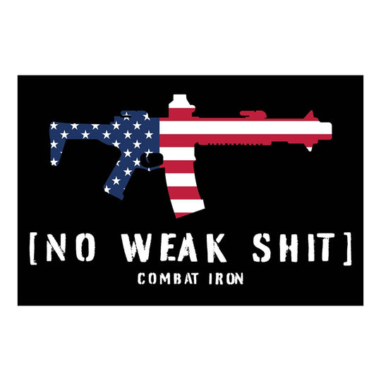 No Weak Shit USA Decal - One Revolver Surfboards