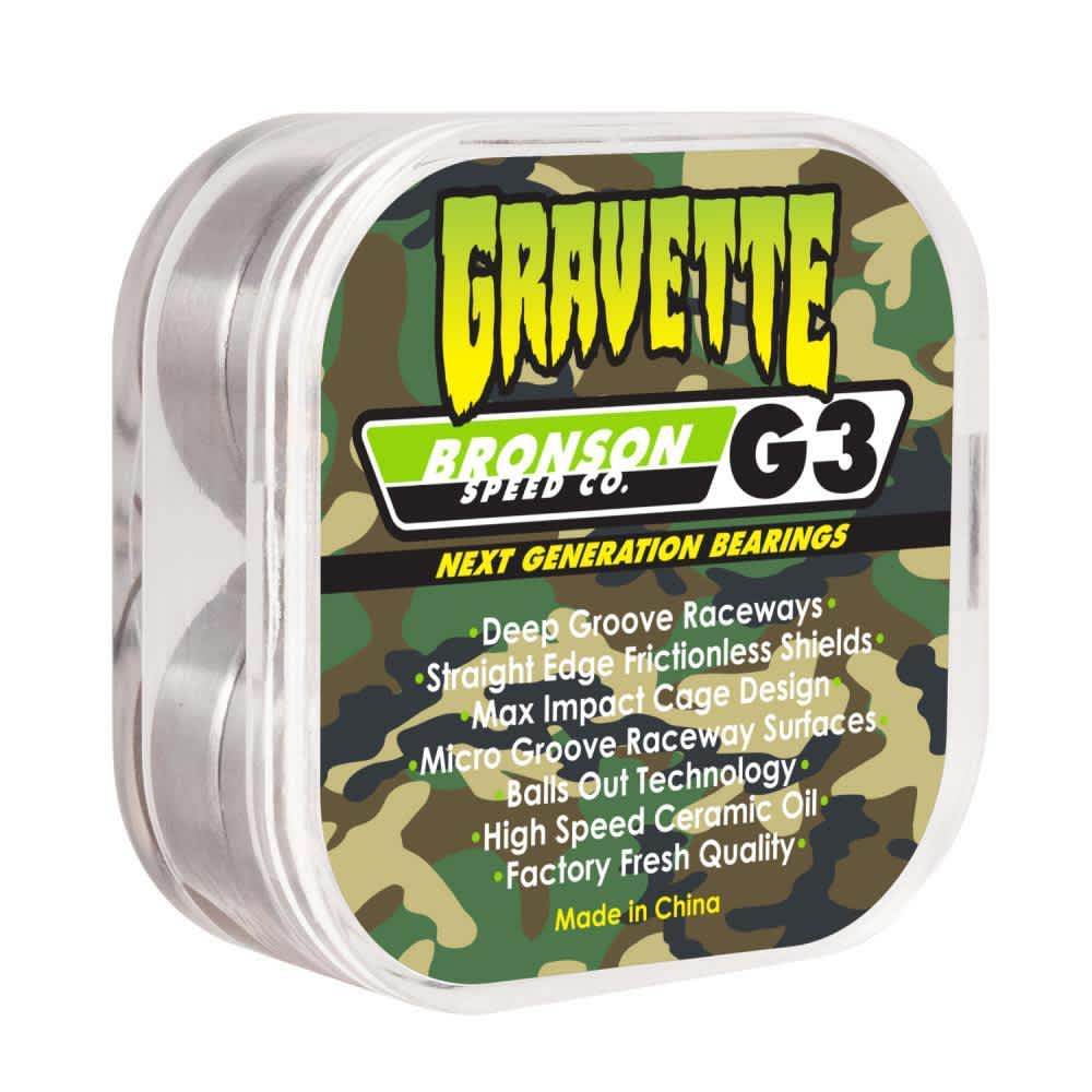 Bronson Speed Co. David Gravette Pro G3 Skateboard Bearings (set of 8) - One Revolver Surfboards