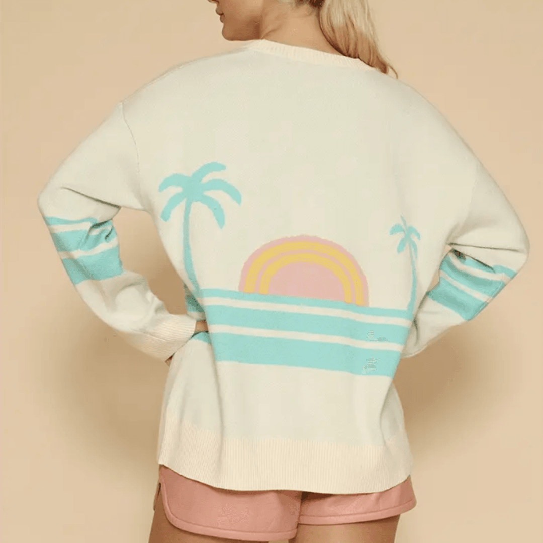 Ocean Sunset Cardigan Teal - - One Revolver Surfboards