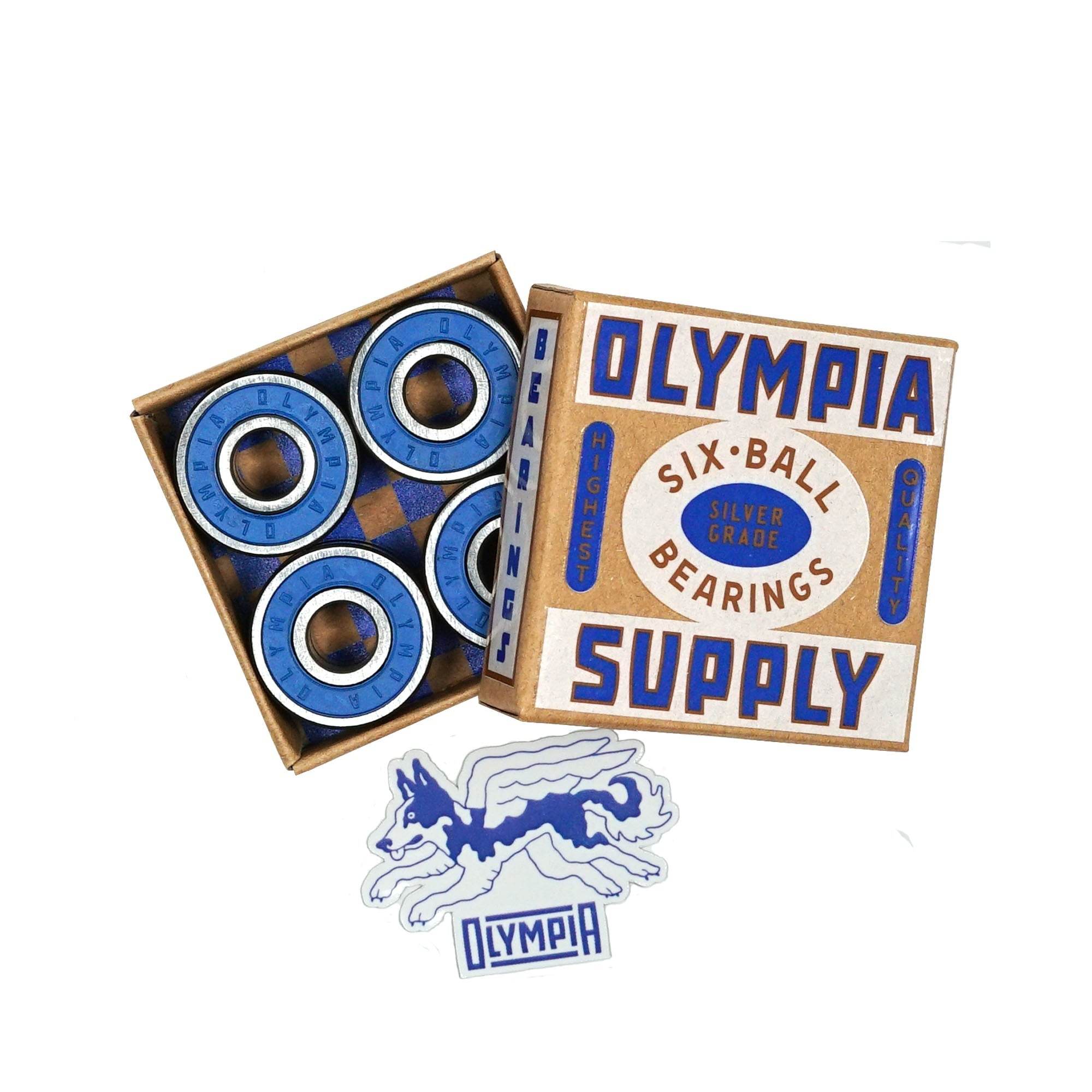 Olympia Supply Silver Grade Six-Ball Bearings - One Revolver Surfboards