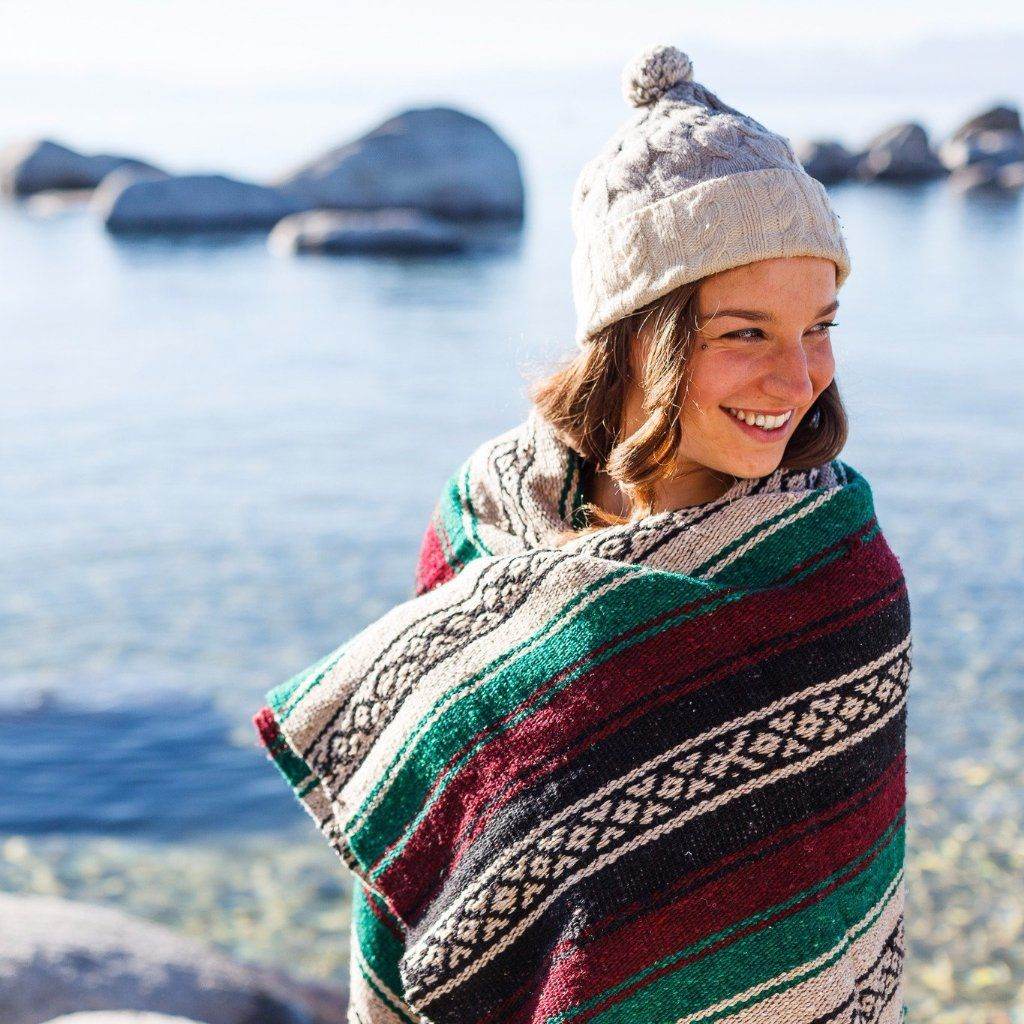 Maroon & Green Mexican Super Falsa Blanket - One Revolver Surfboards