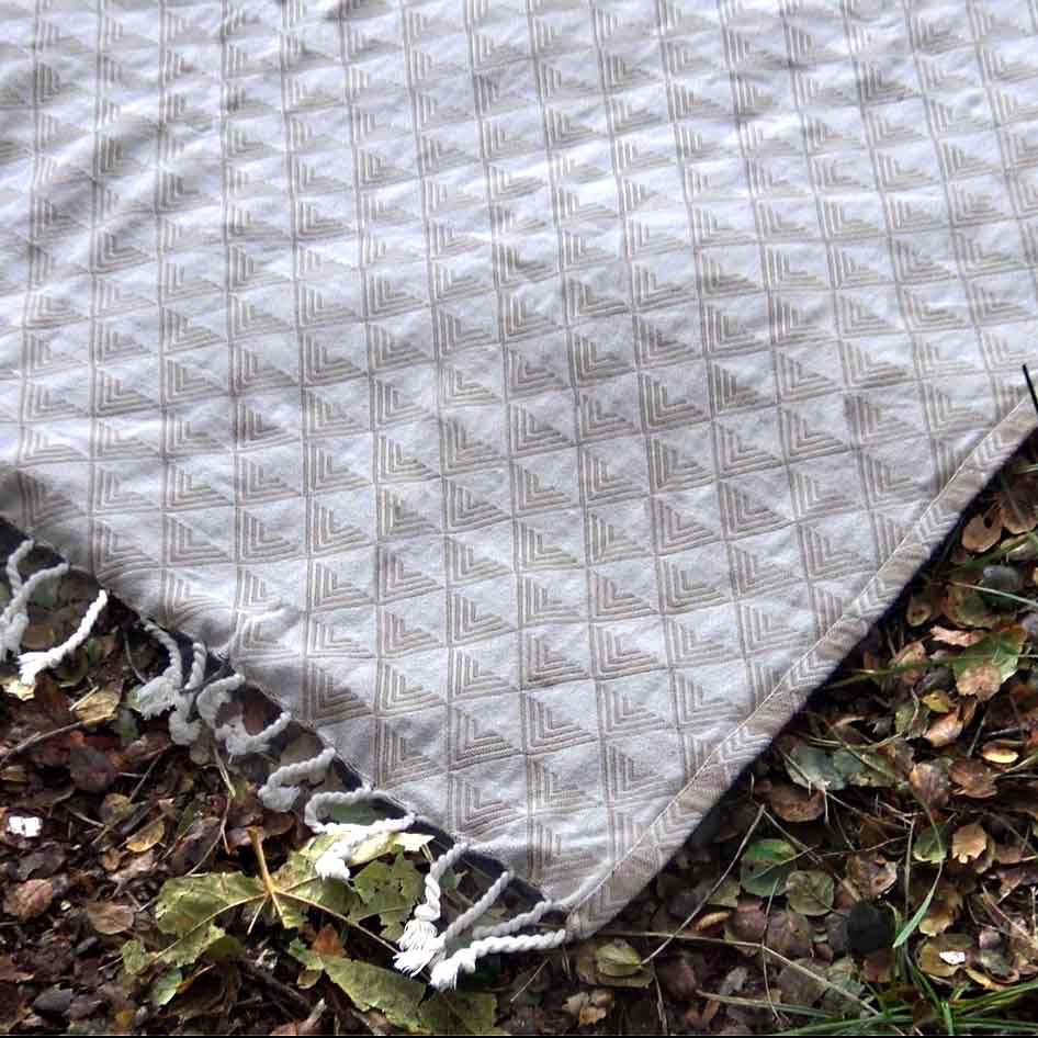Organic Throw Blanket - Tan & Beige - One Revolver Surfboards
