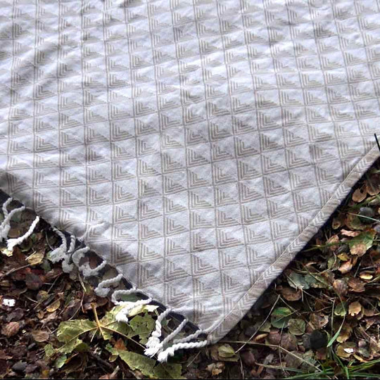 Organic Throw Blanket - Tan & Beige - One Revolver Surfboards