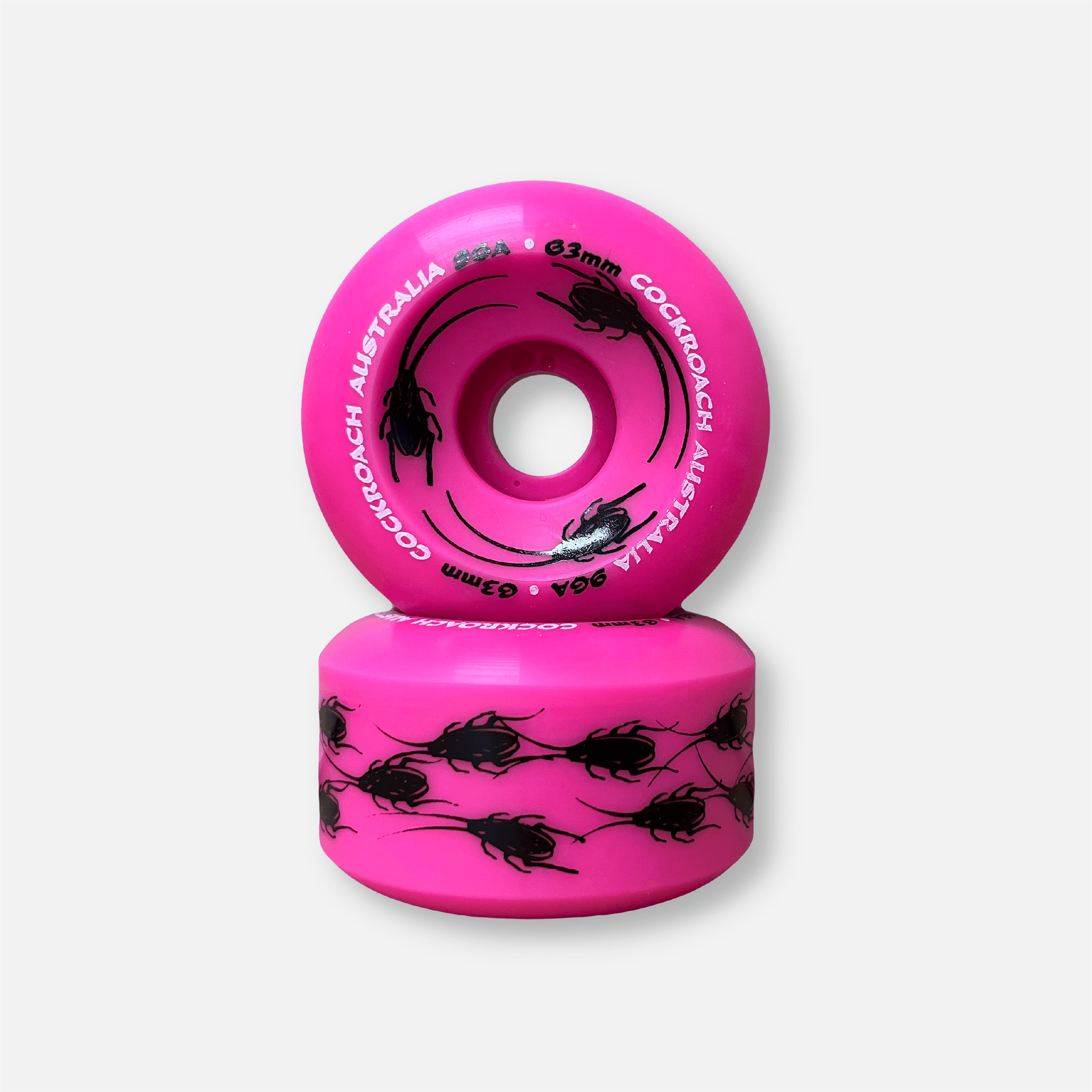 COCKROACH ORIGINAL PINK 63mm 96A SKATEBOARD WHEELS - One Revolver Surfboards