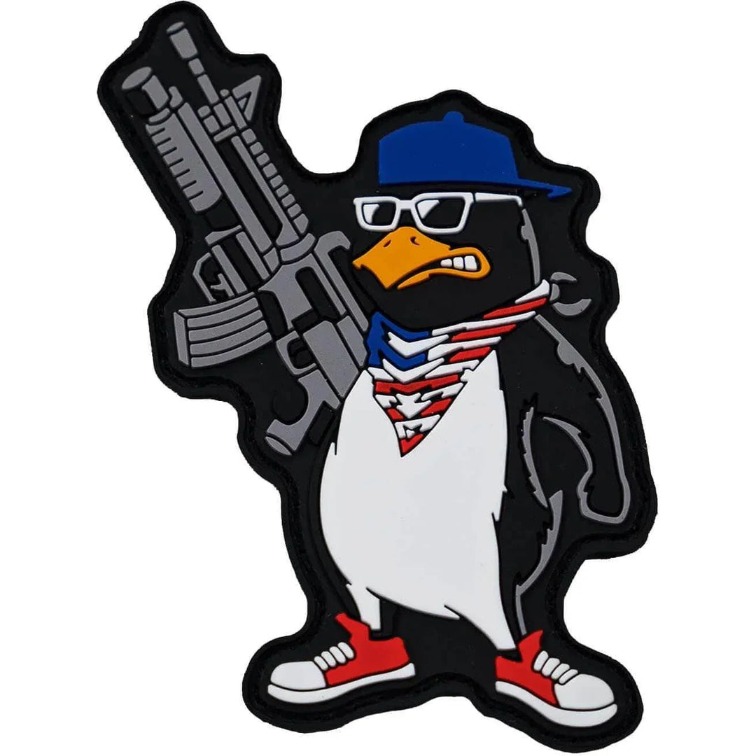 One Revolver Surfboards - Patriotic Penguin PVC Patch PVC VELCRO PATCH