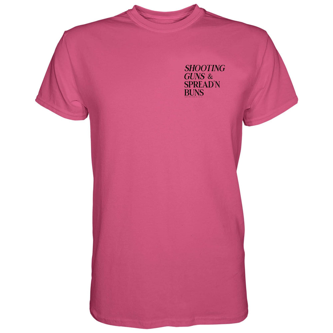 Shooting Guns & Spread'n Buns Men's T-Shirt - One Revolver Surfboards