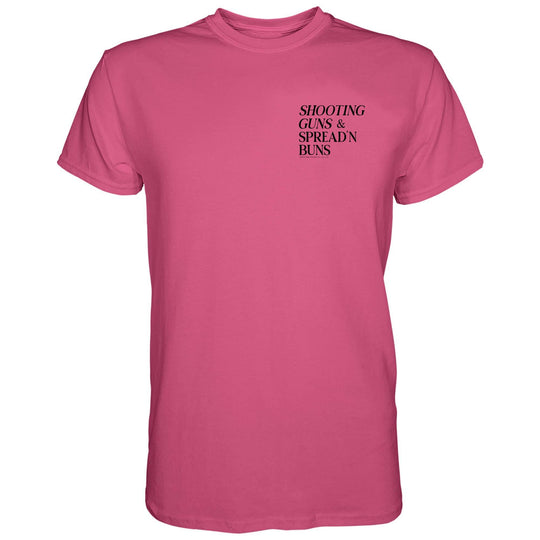 Shooting Guns & Spread'n Buns Men's T-Shirt - One Revolver Surfboards
