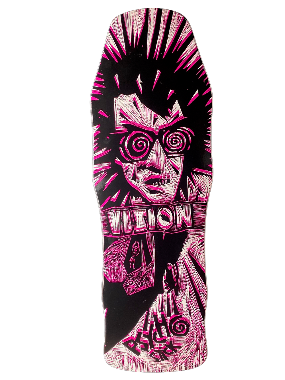 Vision Original Psycho Stick Woodcut Art 10
