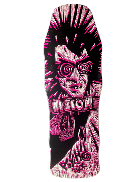Vision Original Psycho Stick Woodcut Art 10" Skateboard Deck