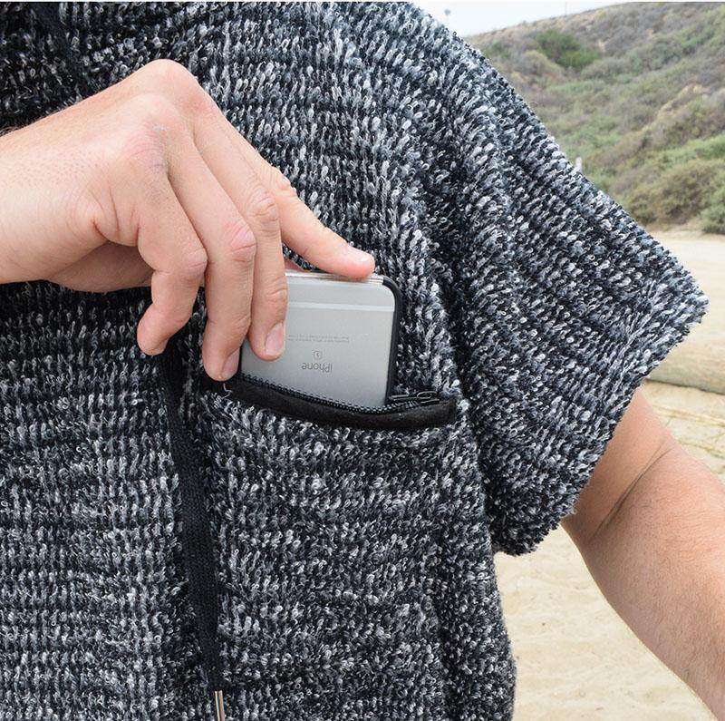Surf Changing Poncho - Charcoal Black - One Revolver Surfboards