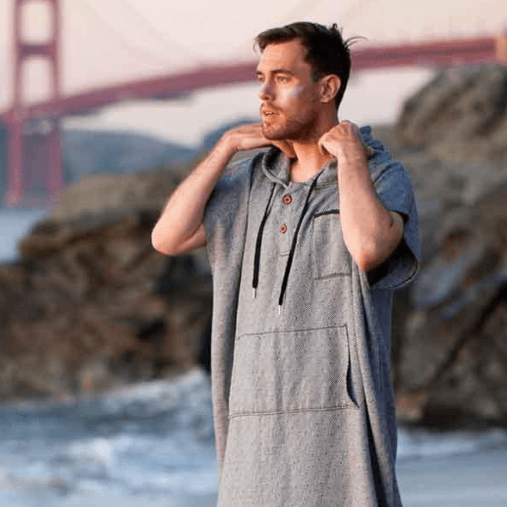 Surf Poncho Changing Robe - Lightweight Turkish Towel - One Revolver Surfboards