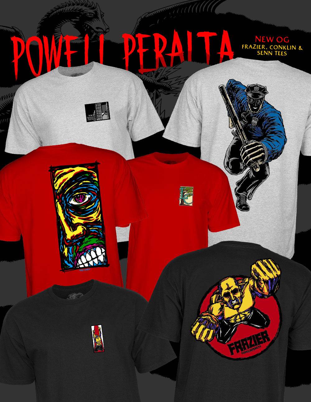 Powell Peralta Lance Conklin Face T-Shirt - One Revolver Surfboards