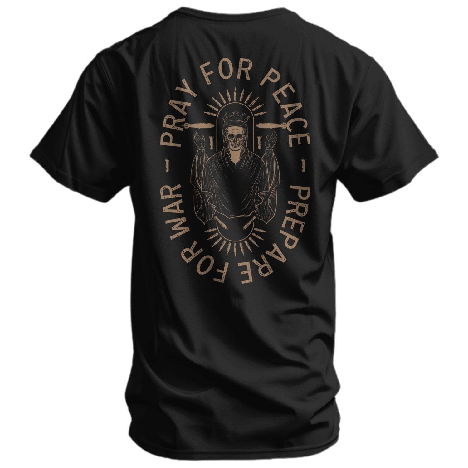 Pray For Peace. Prepare For War. Men's T-Shirt - One Revolver Surfboards