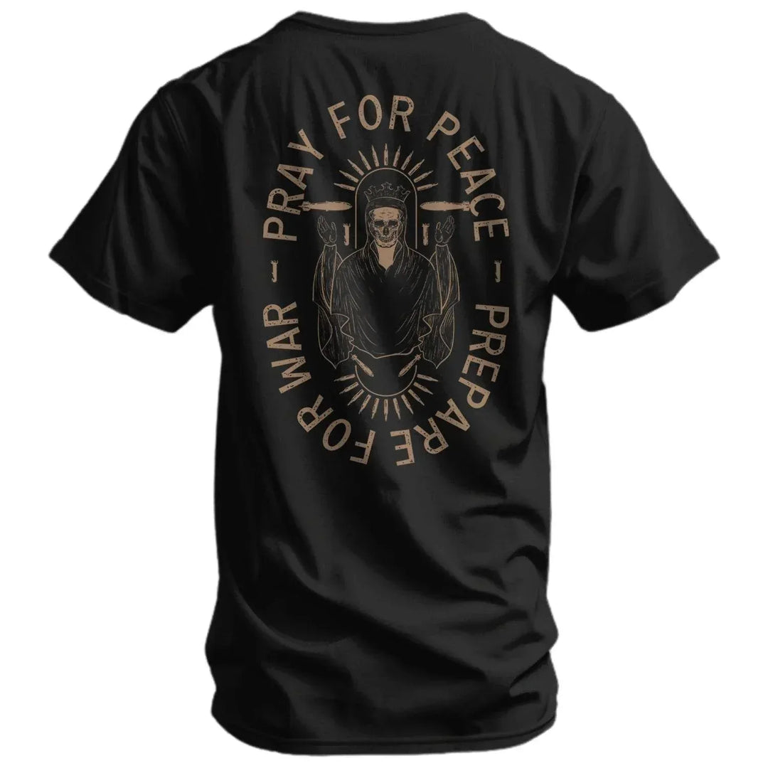 One Revolver Surfboards - Pray For Peace. Prepare For War. Men's T-Shirt GRAPHIC T-SHIRT