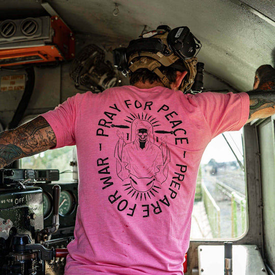 Pray For Peace. Prepare For War. Men's T-Shirt - One Revolver Surfboards