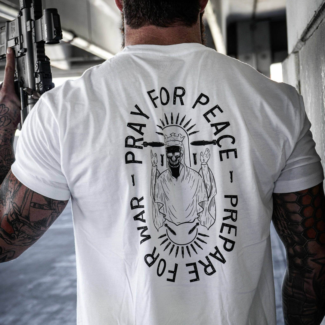 Pray For Peace. Prepare For War. Men's T-Shirt - One Revolver Surfboards