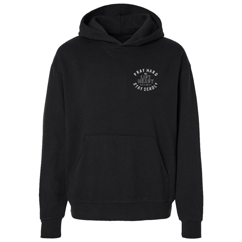 One Revolver Surfboards - Pray Hard. Lift Heavy. Stay Deadly. Fleece Lined Hoodies GRAPHIC HOODIE