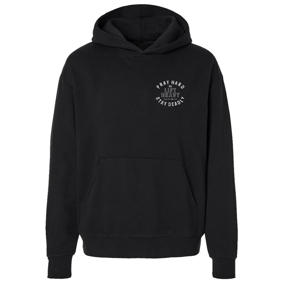 One Revolver Surfboards - Pray Hard. Lift Heavy. Stay Deadly. Fleece Lined Hoodies GRAPHIC HOODIE