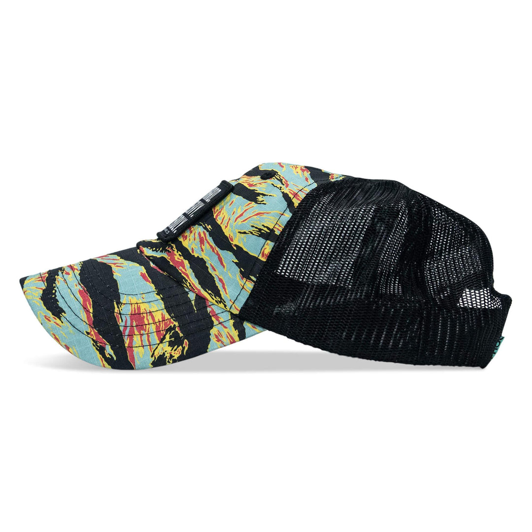 One Revolver Surfboards - Pray Hard. Lift Heavy. Stay Deadly. Patch Tactical Ripstop Mesh Snapback Hat HEADWEAR