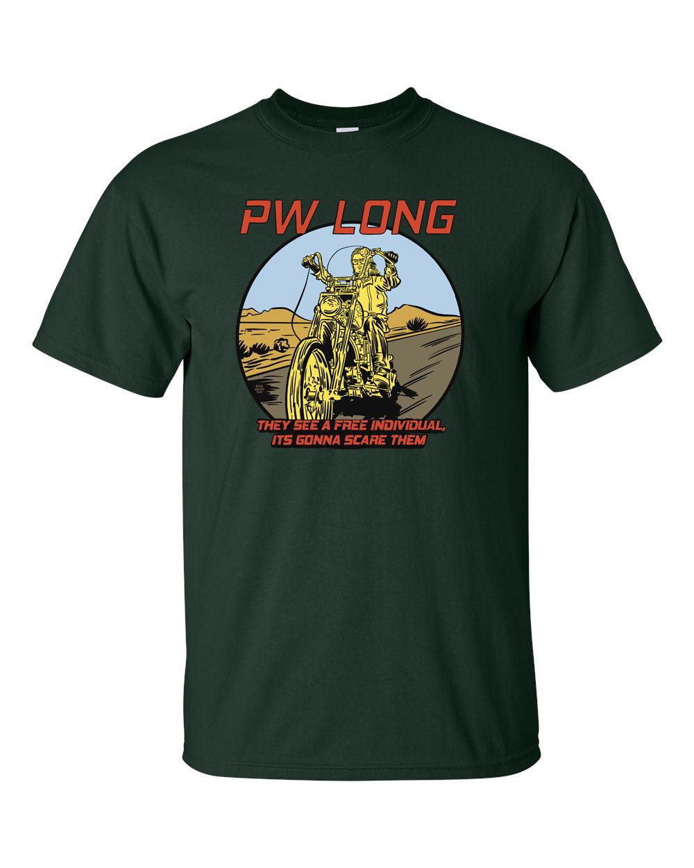 P.W. Long "Easy Rider" T-Shirt Design by Brian Walsby - One Revolver Surfboards