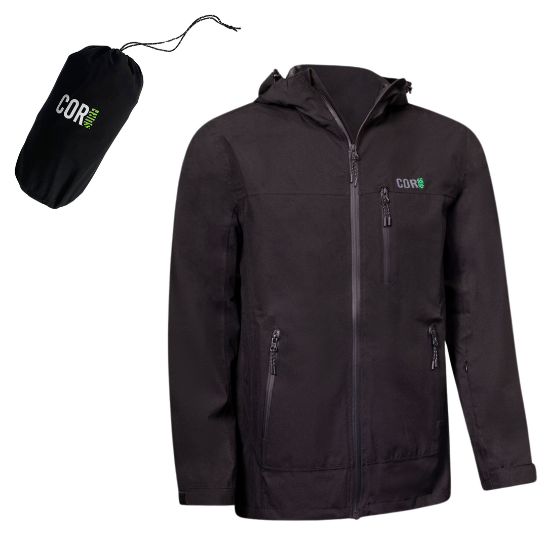 The Huakai Travel Rain Jacket - Black