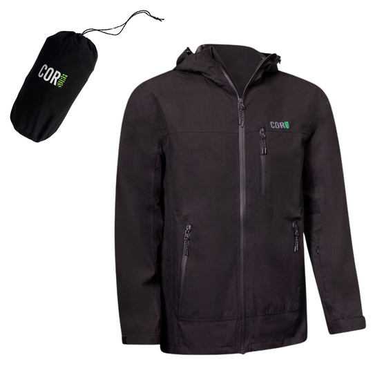 The Huakai Travel Rain Jacket - Black