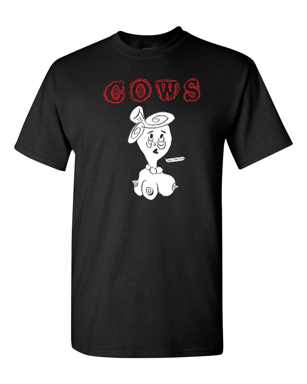 COWS "Sexy Pee Story" T-Shirt w/ AmRep NOISE back logo - One Revolver Surfboards