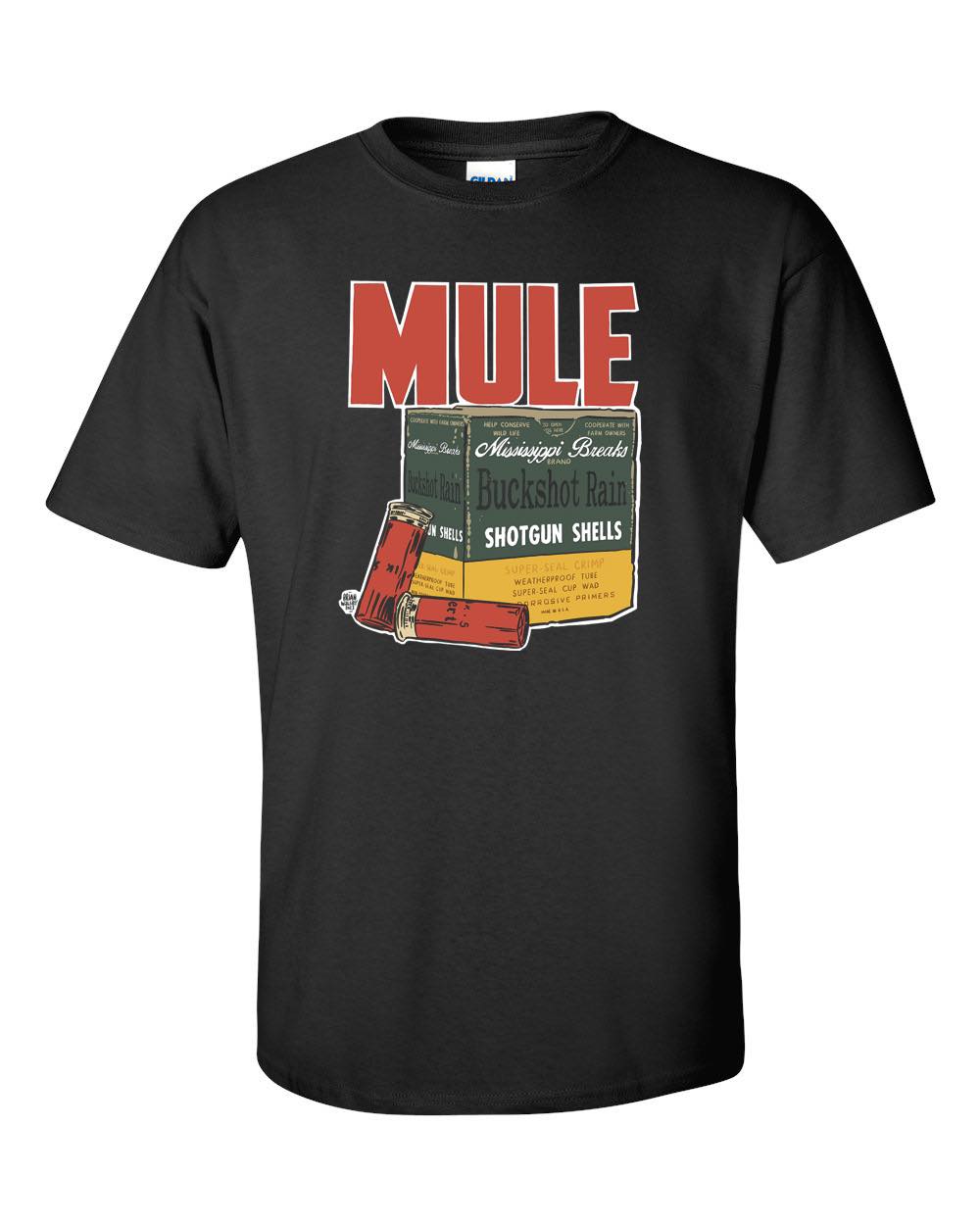 Mule "Buckshot Rain" T-Shirt Design by Brian Walsby - One Revolver Surfboards