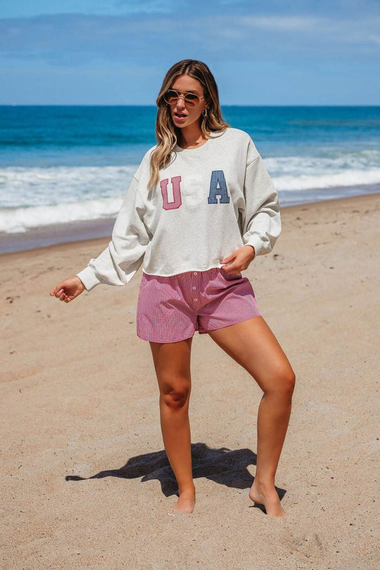 Red and White Gingham Print Boxer Shorts - FINAL SALE - One Revolver Surfboards