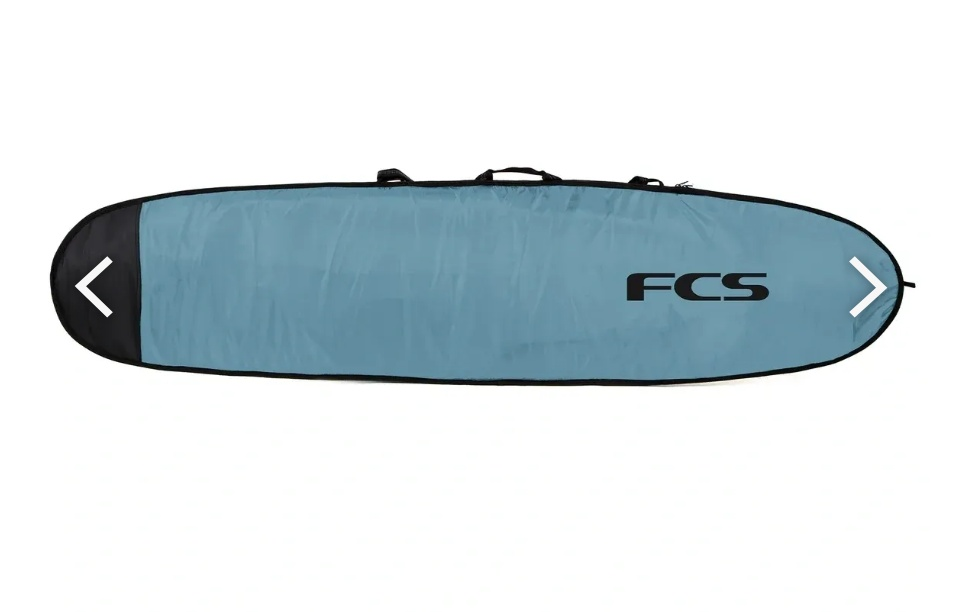 a surfboard bag with a logo on it