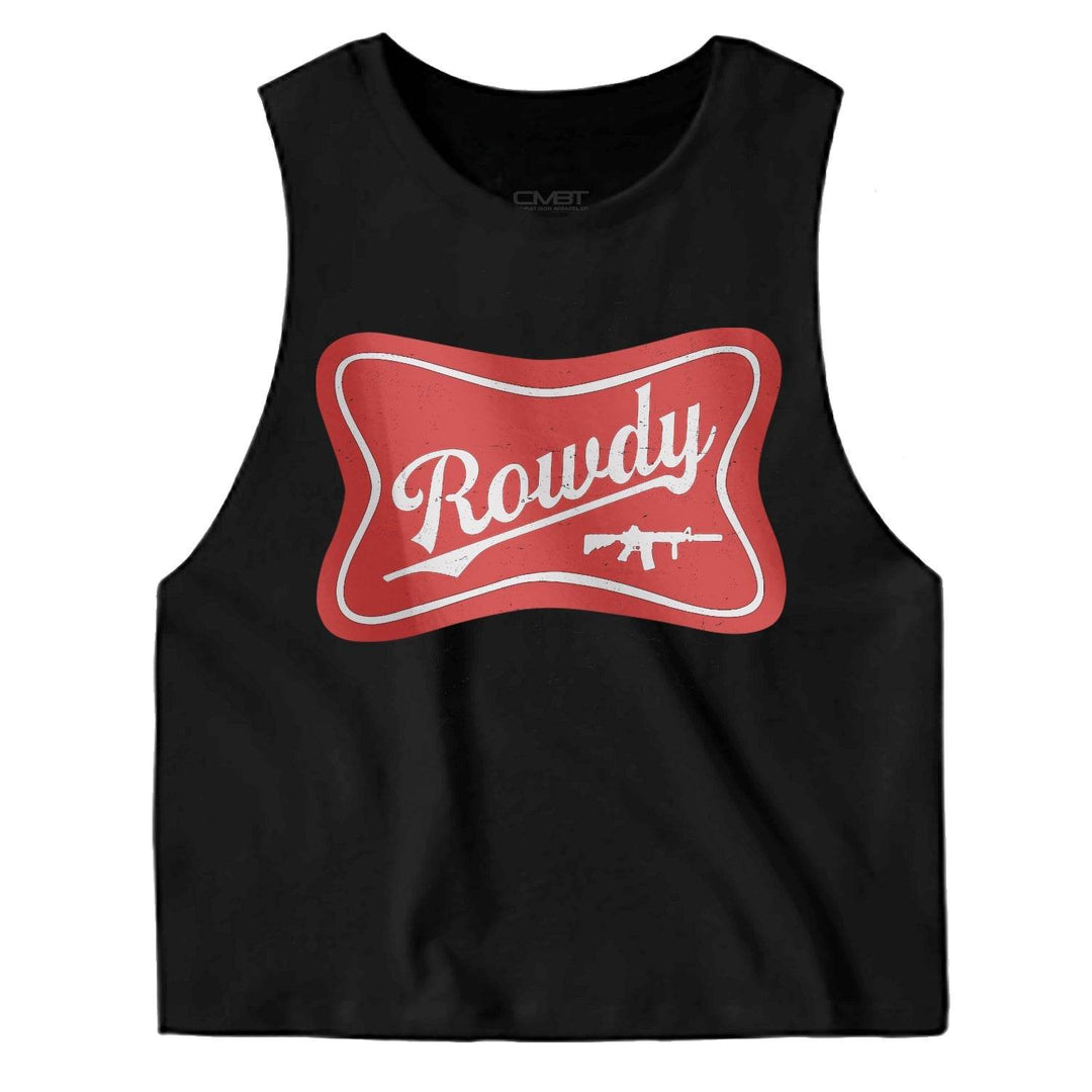 Rowdy Beer Women's Tank Crop Top - One Revolver Surfboards