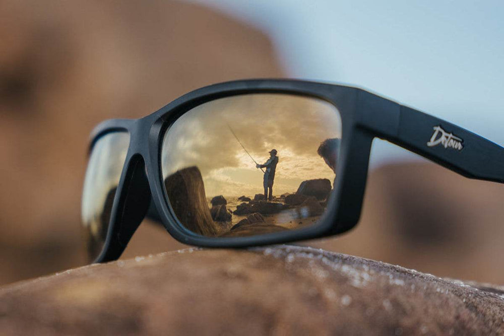 Breach XL - Matte Black - 24k Gold Polarized ANSI Z87+ - One Revolver Surfboards