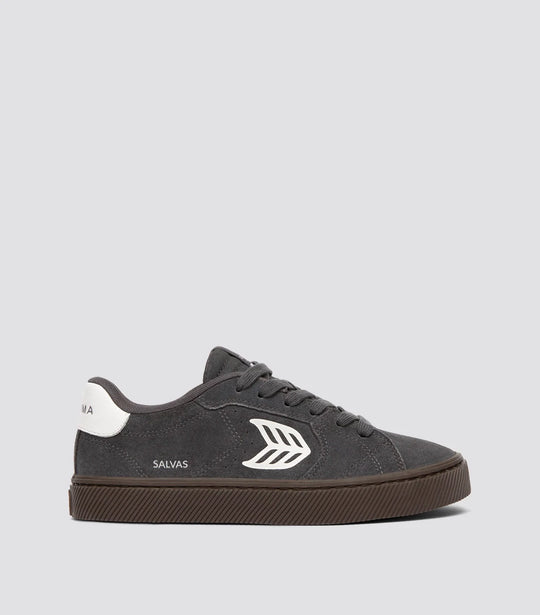 SALVAS Suede Magnet Grey Warm White Logo