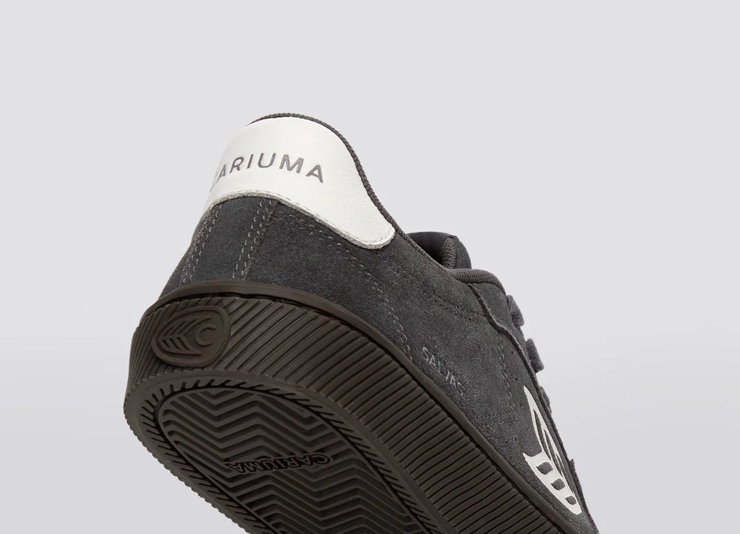 SALVAS Suede Magnet Grey Warm White Logo