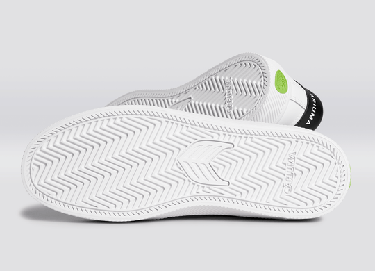 SALVAS Leather White Black Logo