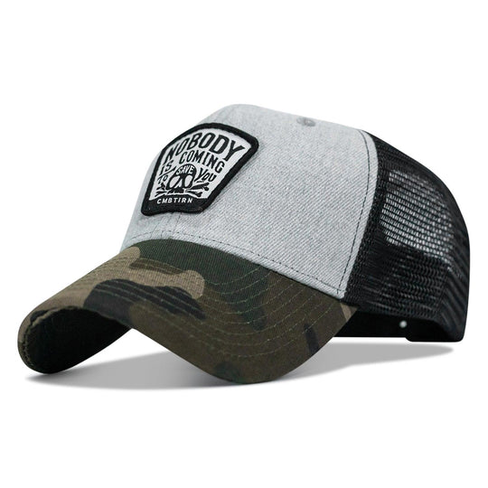One Revolver Surfboards - Nobody Is Coming To Save You Skull Patch Original Ripstop Snapback Hat HEADWEAR