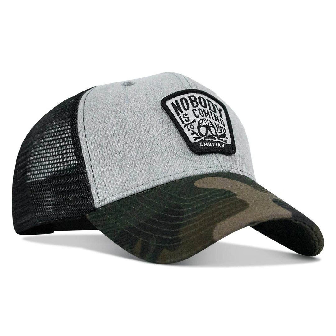 Nobody Is Coming To Save You Skull Patch Snapback Hat - One Revolver Surfboards