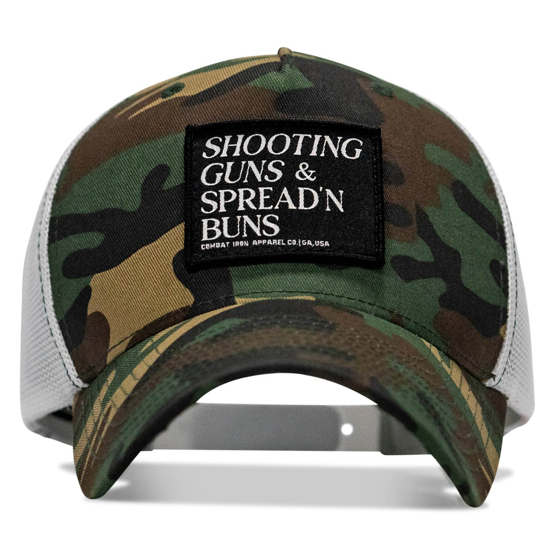 Shooting Guns & Spread'n Buns Patch Snapback Hat - One Revolver Surfboards