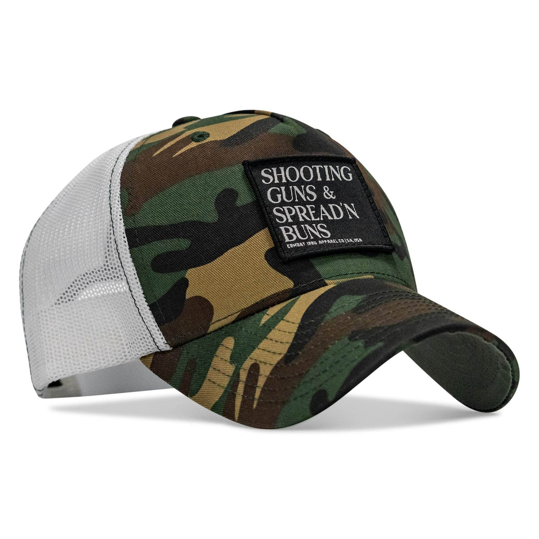 Shooting Guns & Spread'n Buns Patch Snapback Hat - One Revolver Surfboards