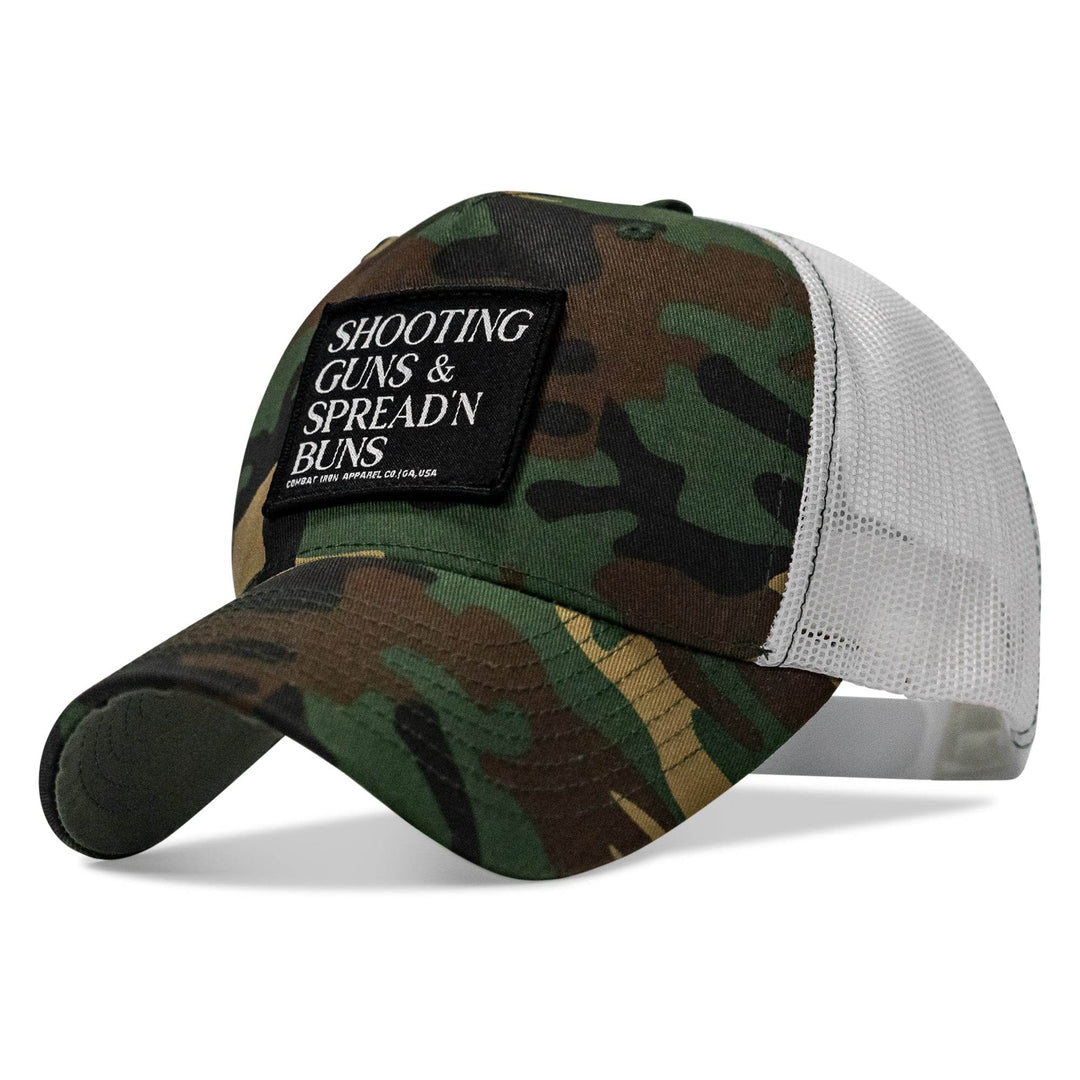 Shooting Guns & Spread'n Buns Patch Snapback Hat - One Revolver Surfboards