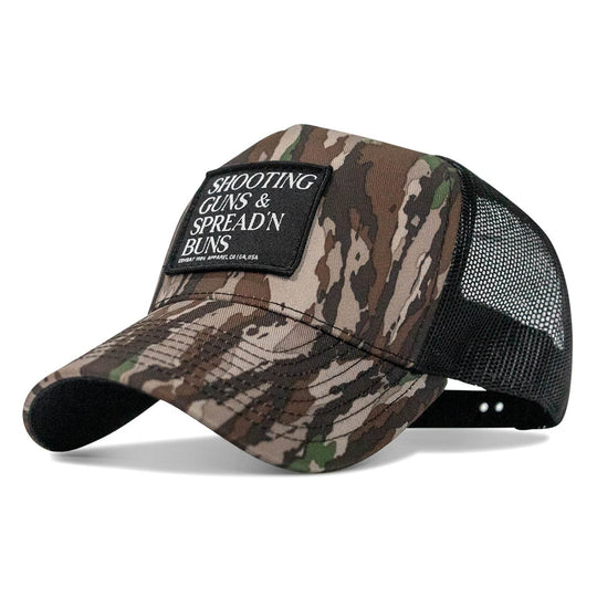 Shooting Guns & Spread'n Buns Patch Snapback Hat - One Revolver Surfboards