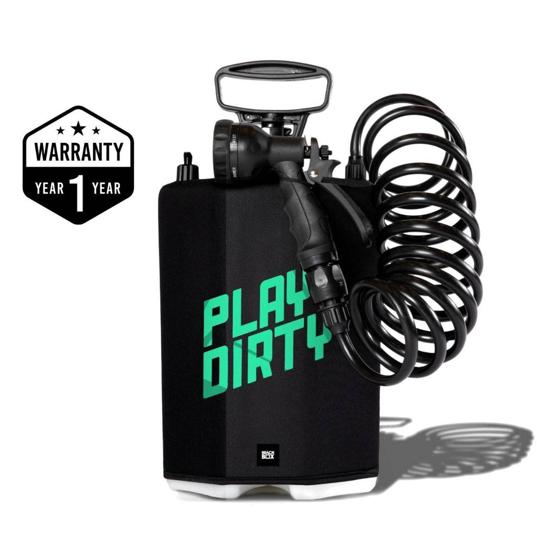BeachBox Portable Shower Tank - 'Play Dirty' / Black - One Revolver Surfboards