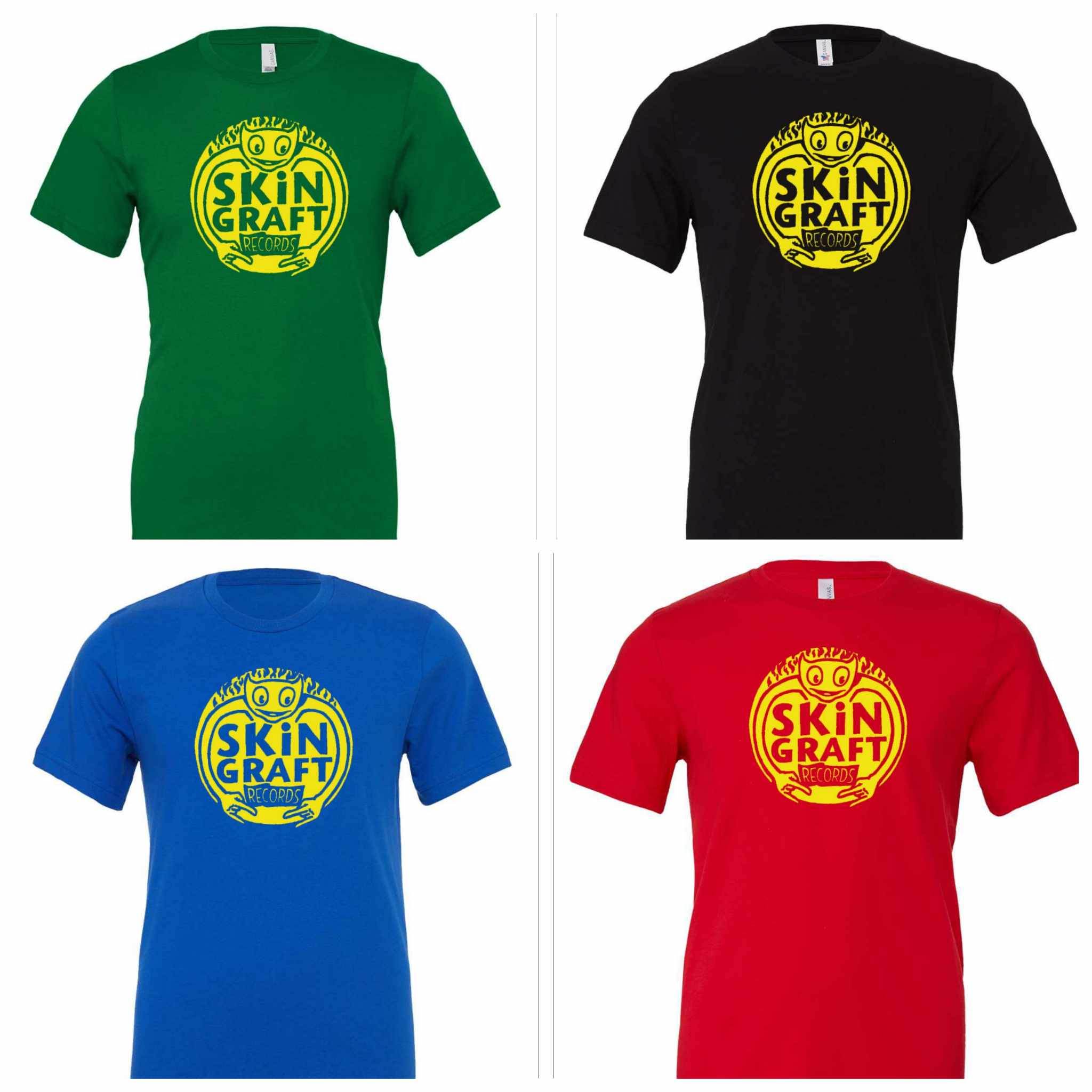 SKiN GRAFT Records “Logo” T-Shirt w/ Yellow INK - One Revolver Surfboards