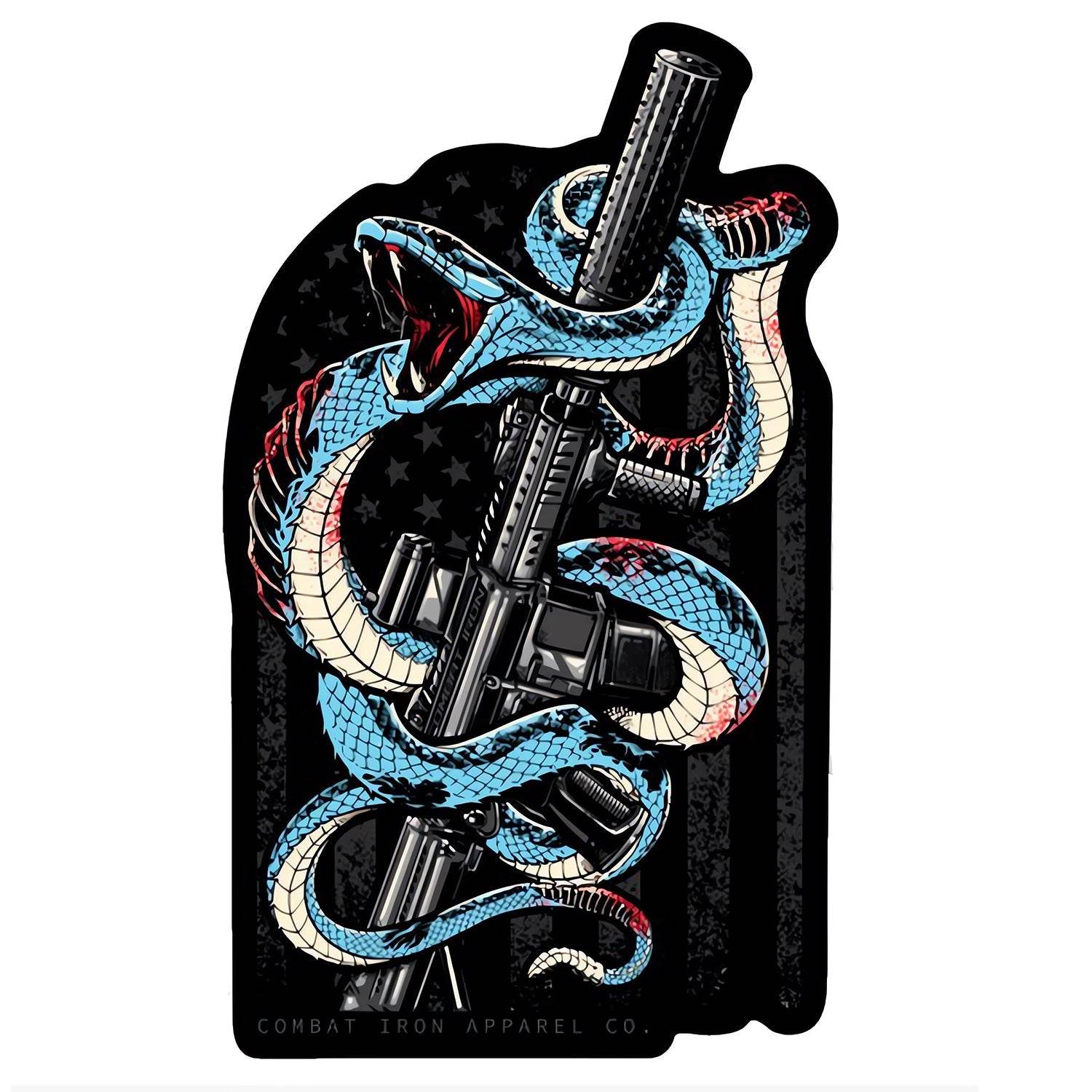 Snake US Flag SBR Decal Sticker - One Revolver Surfboards