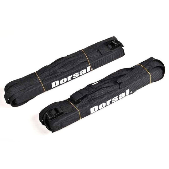 DORSAL Surfboard Car Soft Racks - Padded System, Easy Setup Any Car, ‘No Scratch’ Buckles - Strap Up to 3 Boards on Car Roof - One Revolver Surfboards