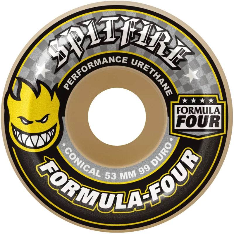 SpitFire F4 Conical 53mm 99a Skateboard Wheels - One Revolver Surfboards