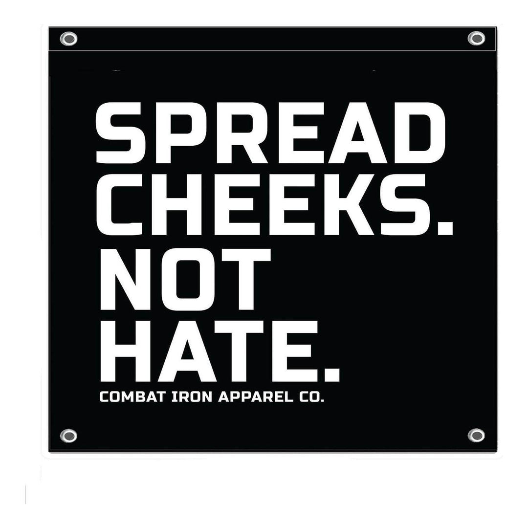 Spread Cheeks. Not Hate. 3' X 3' Wall Flag - One Revolver Surfboards