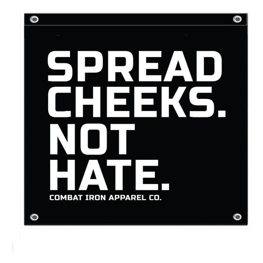 Spread Cheeks. Not Hate. 3' X 3' Wall Flag - One Revolver Surfboards