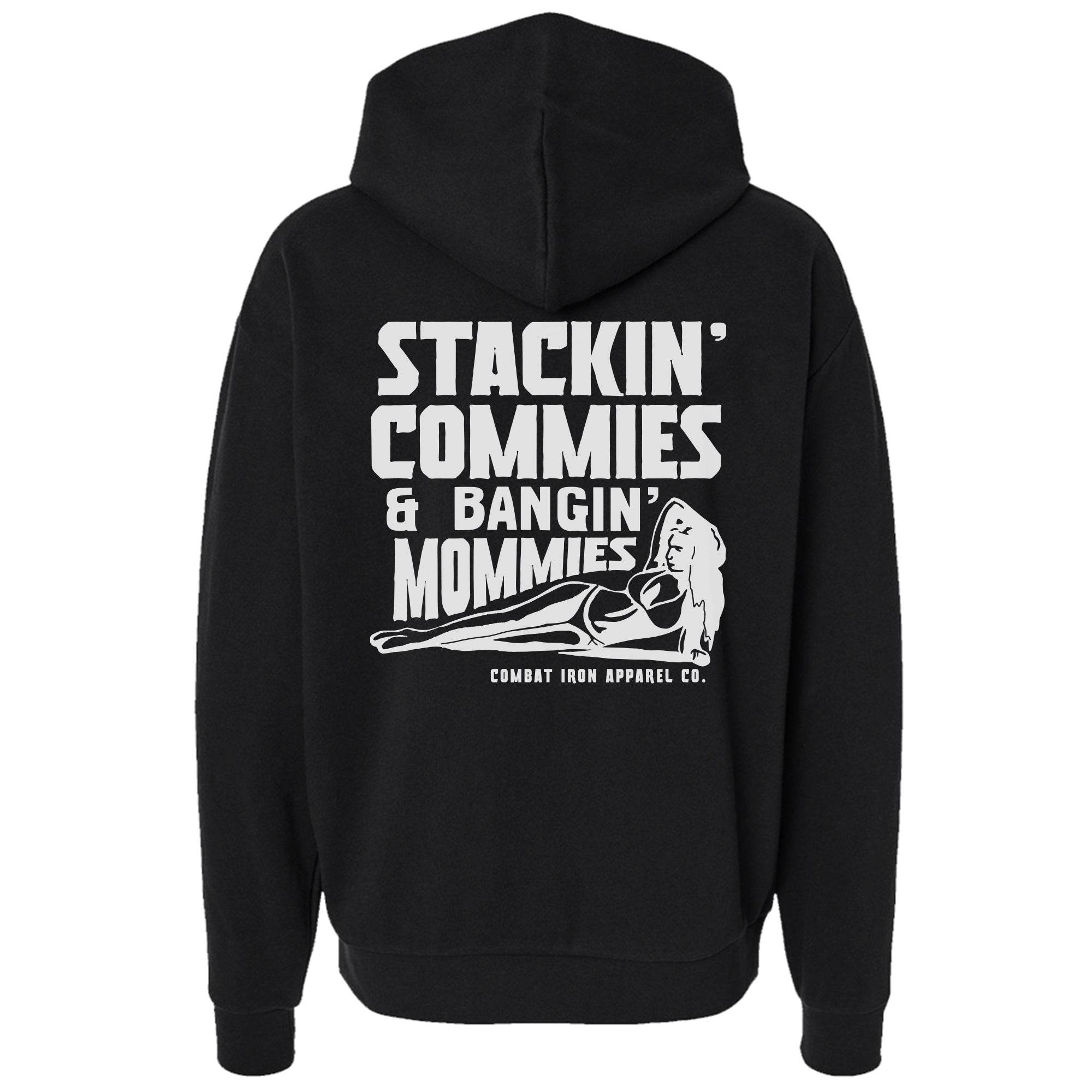Stackin' Commies & Bangin' Mommies Fleece Lined Hoodies - One Revolver Surfboards