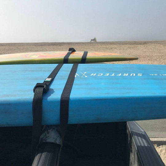 Aero Roof Rack Pad with 10' Scratch-Resistant Tie Downs(Wide Aero Bars) - One Revolver Surfboards